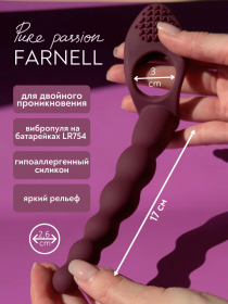 1203-02 ВИБРОНАСАДКА ДЛЯ ДВОЙНОГО ПРОНИКНОВЕНИЯ PURE PASSION FARNELL WINE RED 1203-02 ВИБРОНАСАДКА ДЛЯ ДВОЙНОГО ПРОНИКНОВЕНИЯ PURE PASSION FARNELL WINE RED