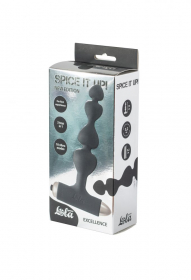 8016-01lola АНАЛЬНАЯ ПРОБКА С ВИБРАЦИЕЙ SPICE IT UP NEW EDITION EXCELLENCE BLACK