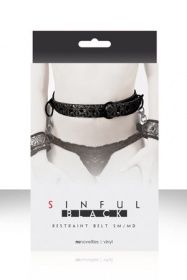 1231-13 Ремень на пояс Sinful Black Restraint Belt Small черный