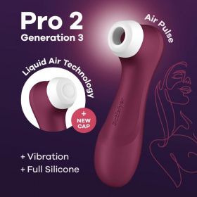 4051871 Клиторальный вибростимулятор Pro 2 Generation 3 with Liquid Air (wine red)