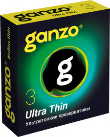  0701-005 ПРЕЗЕРВАТИВЫ GANZO ULTRA THIN №3 BLACK EDITION (ультратонкие), 3 шт. в упак