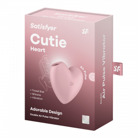J2018-276-1 Cutie Heart pink двухсторонний вакуум-волновой вибростимулятор, розовый