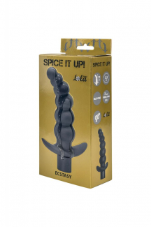 8009-02 АНАЛЬНАЯ ПРОБКА С ВИБРАЦИЕЙ SPICE IT UP ECSTASY DARK GREY