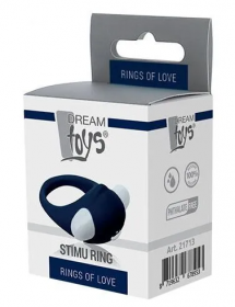 21713 Виброкольцо силиконовое, влагозащитное, синее, 5.4cm * 2.7cm