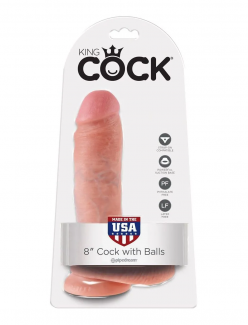 PD 5507-21 Фаллоимитатор на присоске 8 Cock with Balls